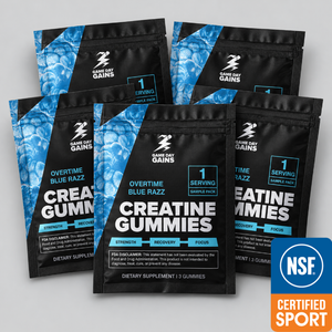 Creatine Gummies Overtime Blue Razz Individual Packs (10 ct)